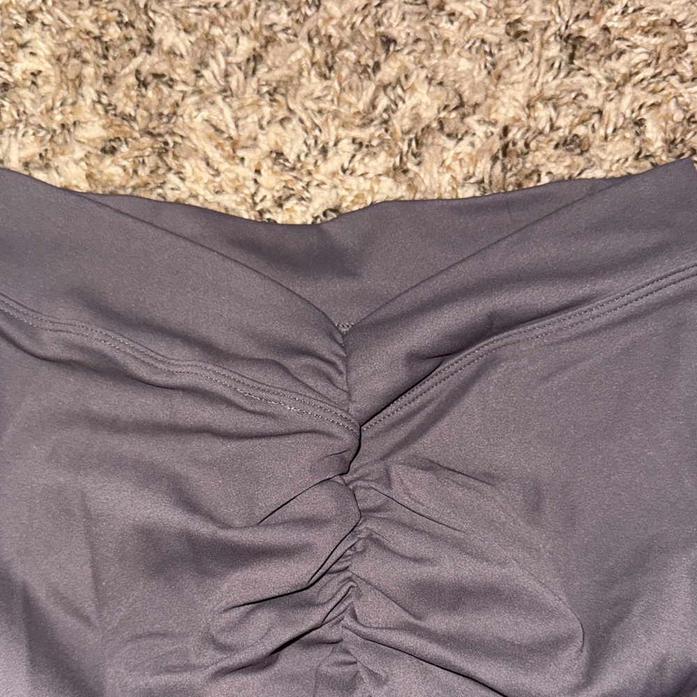 Gray Ruched Shorts - Picture 3 of 3